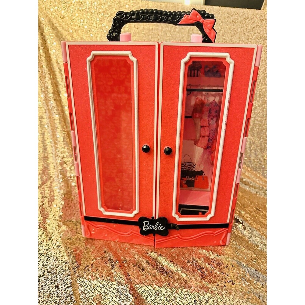 Barbie Pink Ultimate Wardrobe Plastic Case, Mattel, 2013